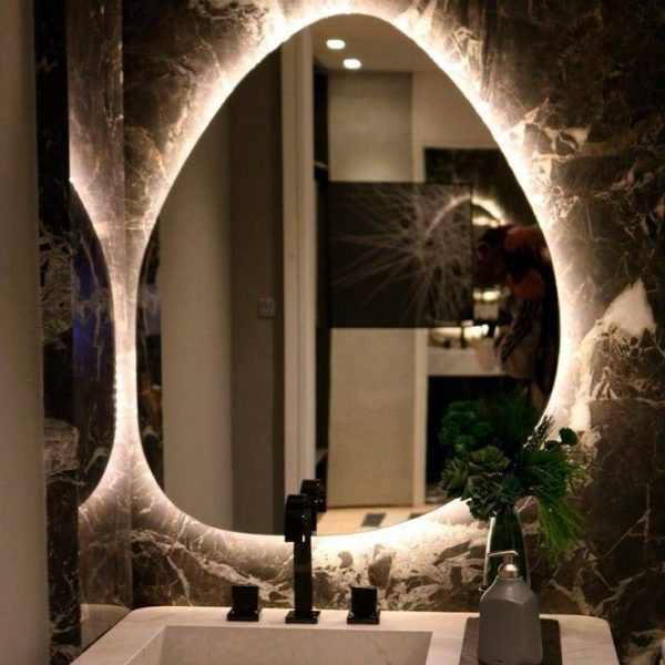 miroir design contemporain led