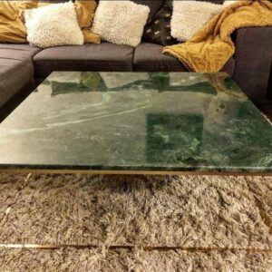 table basse en marbre vert