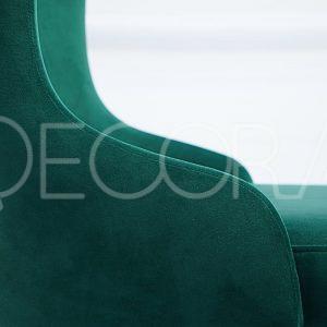 chaise en velour vert