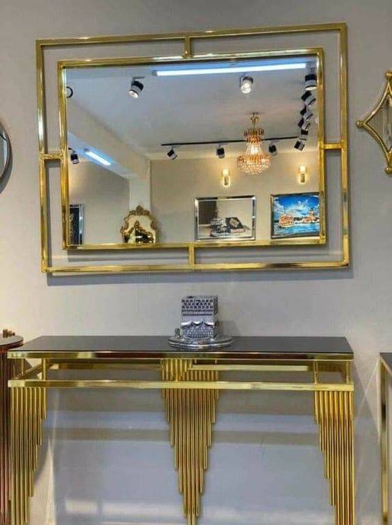 Table d'entrée et miroir
