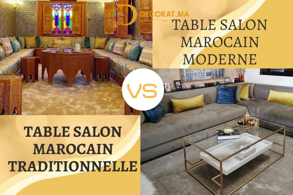 Table salon marocain moderne