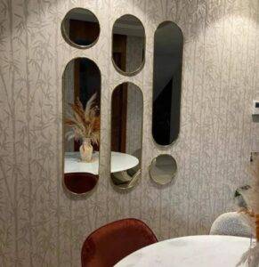 Miroir décoratif pour salon (6 pièces)