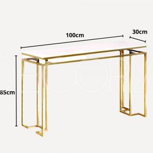 console inox doré