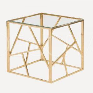 Table d'appoint en verre transparent