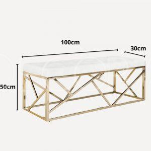 Banquette en inox doré