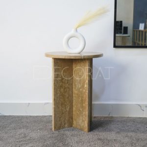 Travertin table d'appoint