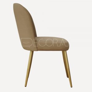 chaise en velours beige